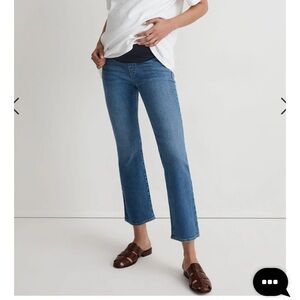 Madewell Maternity Over-the-Belly Kick Out Crop Jeans